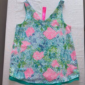 Women's Lilly Pulitzer Florin Bohemian Reversible Tank Colorful Flowy size XS